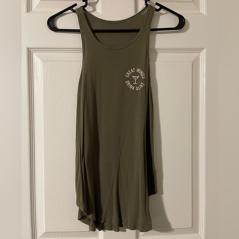 Olive green tank top